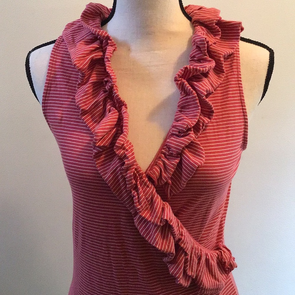 Ralph Lauren Ruffle Surplice Sleeveless Top - Picture 1 of 5